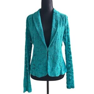 INC International Concepts Teal Lace Blazer